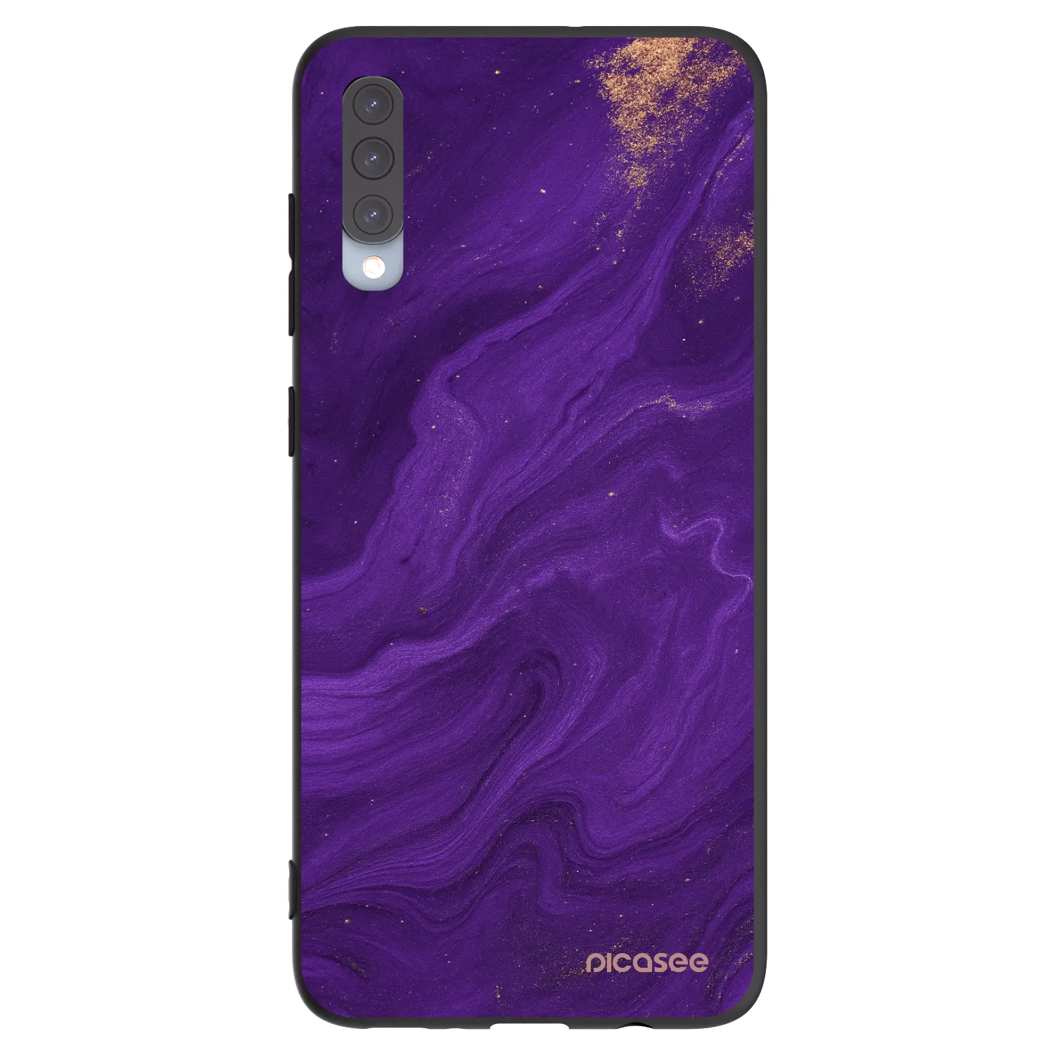 Picasee silikonový černý obal pro Samsung Galaxy A70 A705F - Fialová