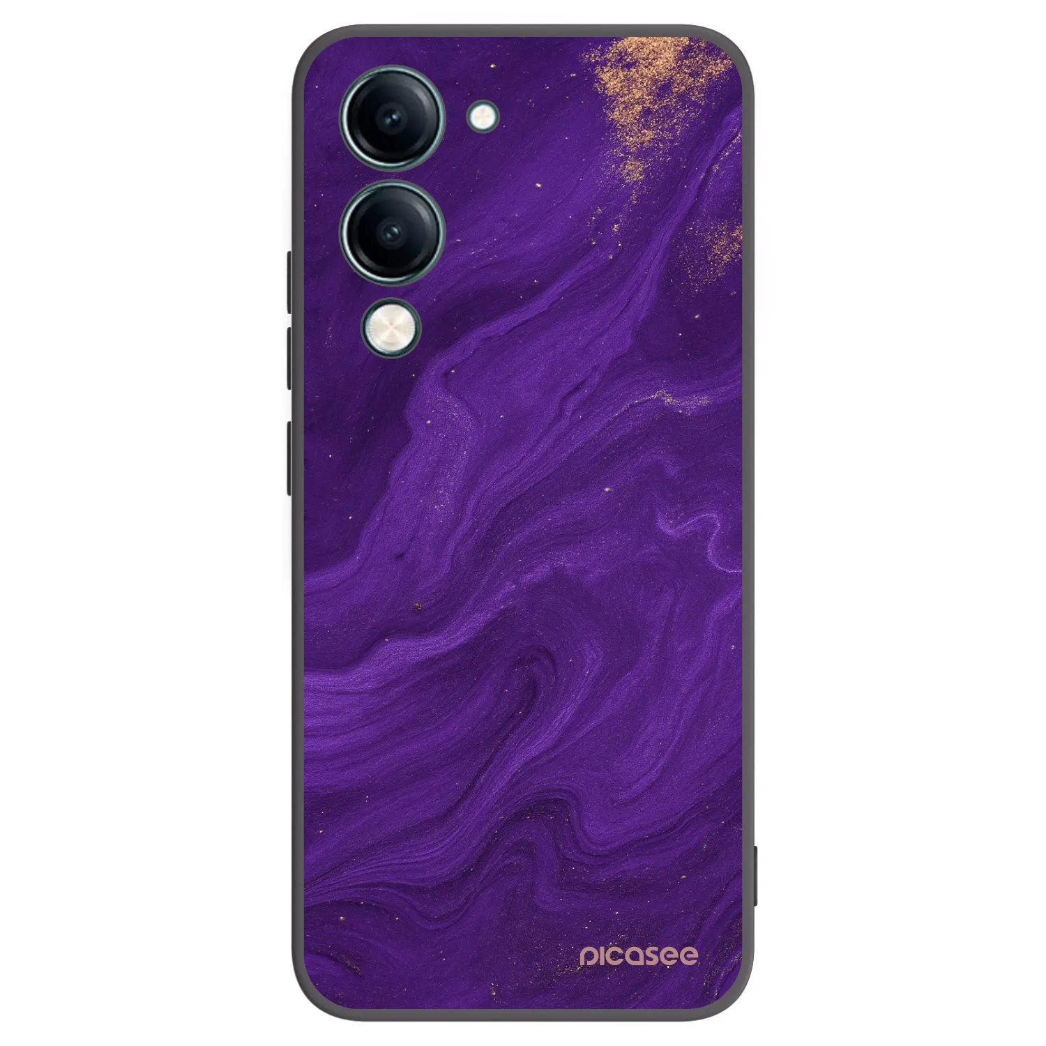 Picasee silikonový černý obal pro Vivo Y29s 5G - Fialová