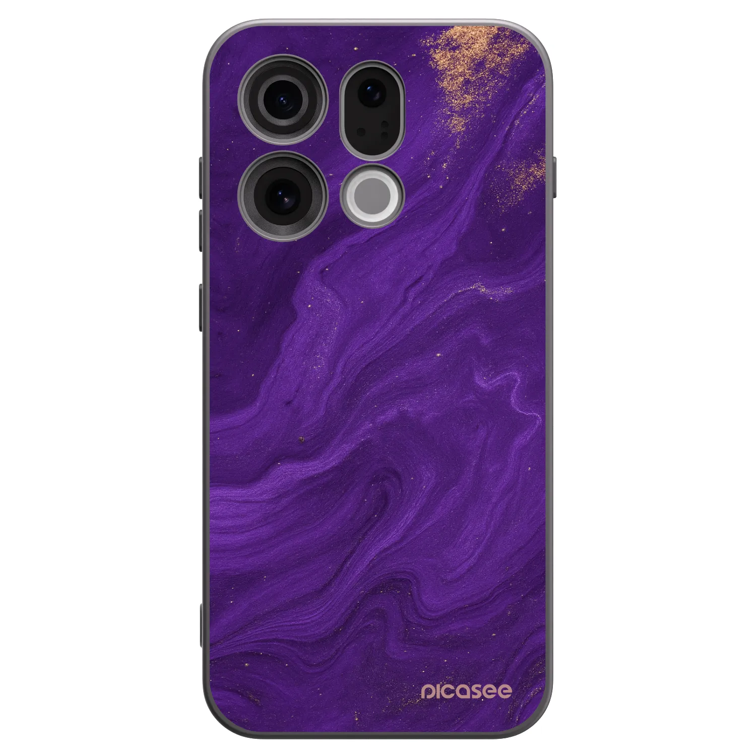 Picasee silikonový černý obal pro OPPO Find X9 - Fialová