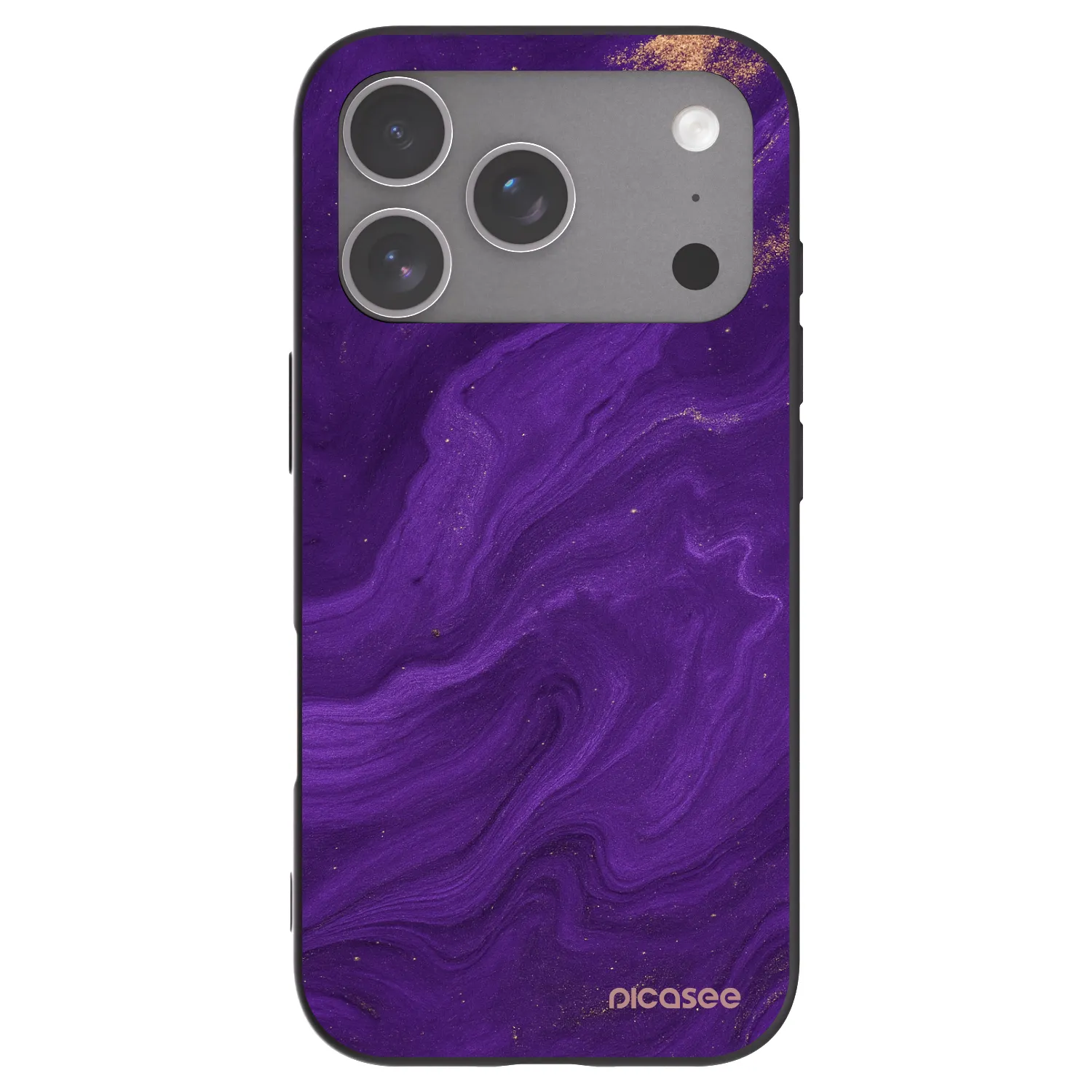Picasee silikonový černý obal pro Apple iPhone 18 Pro - Fialová