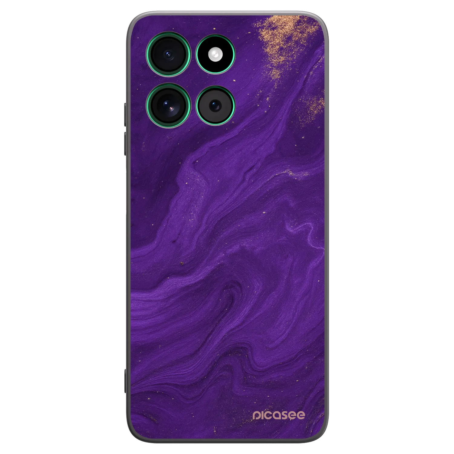 Picasee silikonový černý obal pro Motorola Moto G57 Power - Fialová