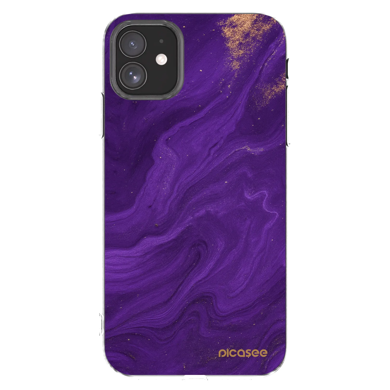 Picasee silikonový průhledný obal pro Apple iPhone 11 - Fialová