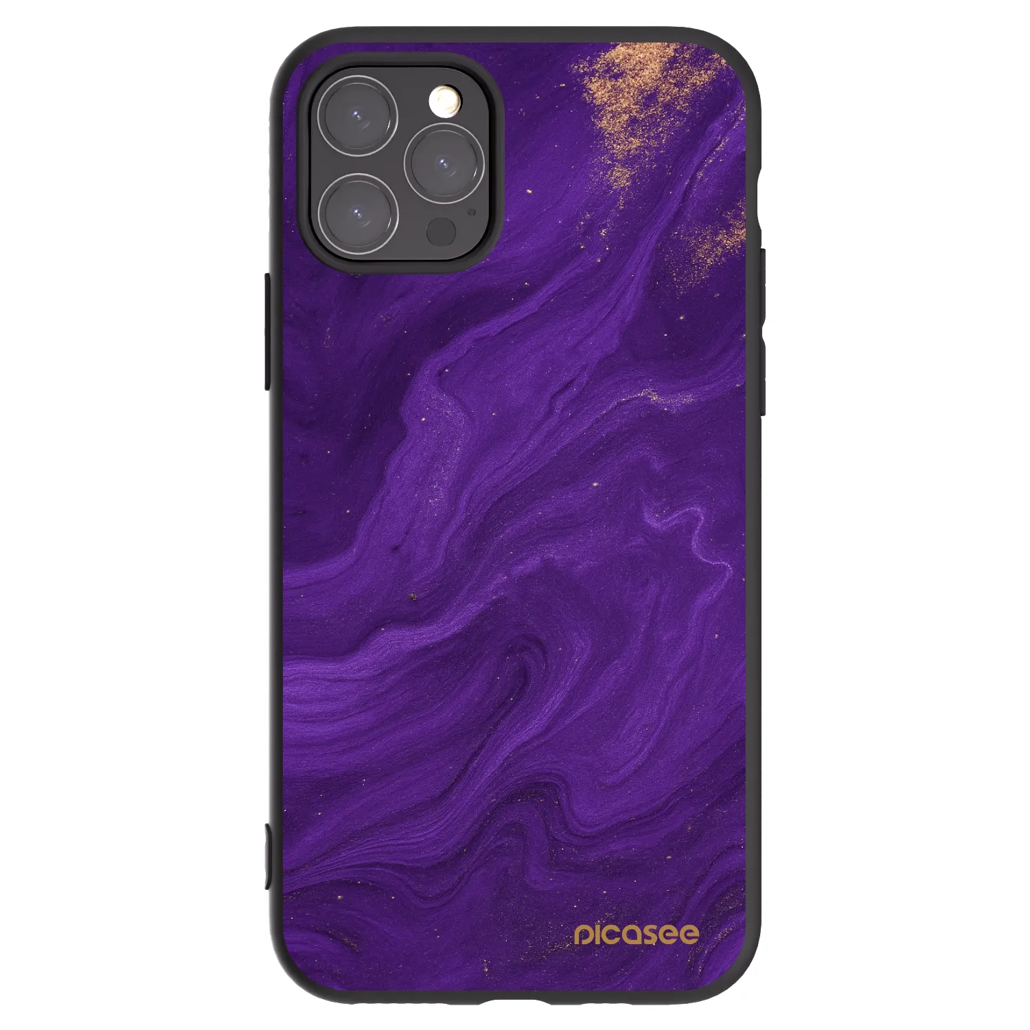 Picasee silikonový černý obal pro Apple iPhone 11 Pro - Fialová