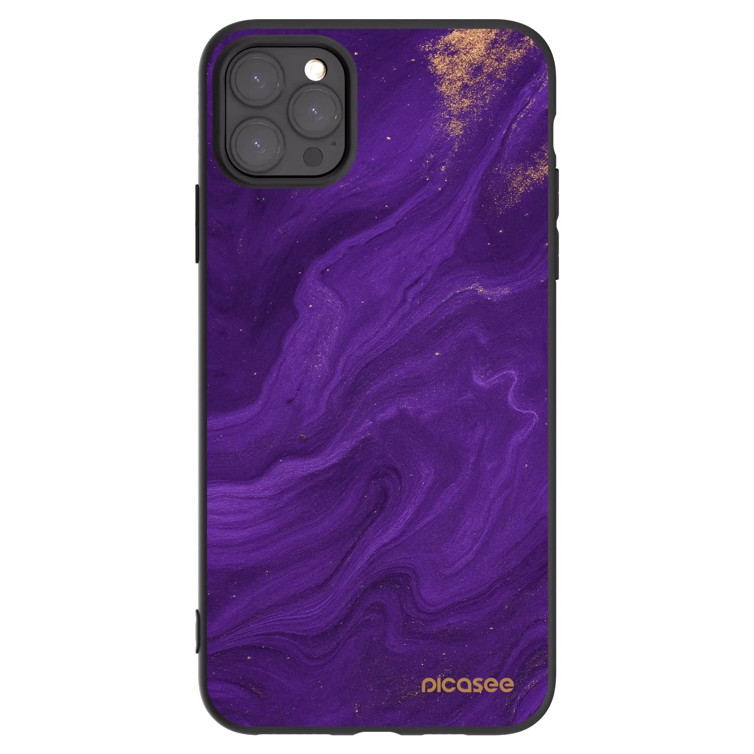 Picasee silikonový černý obal pro Apple iPhone 11 Pro Max - Fialová