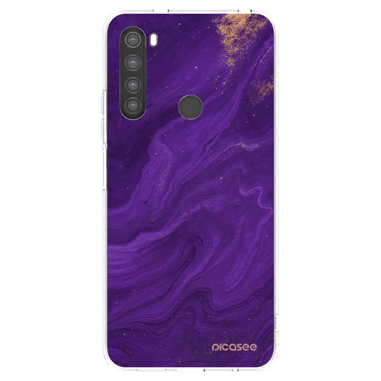 Picasee silikonový průhledný obal pro Xiaomi Redmi Note 8 - Fialová