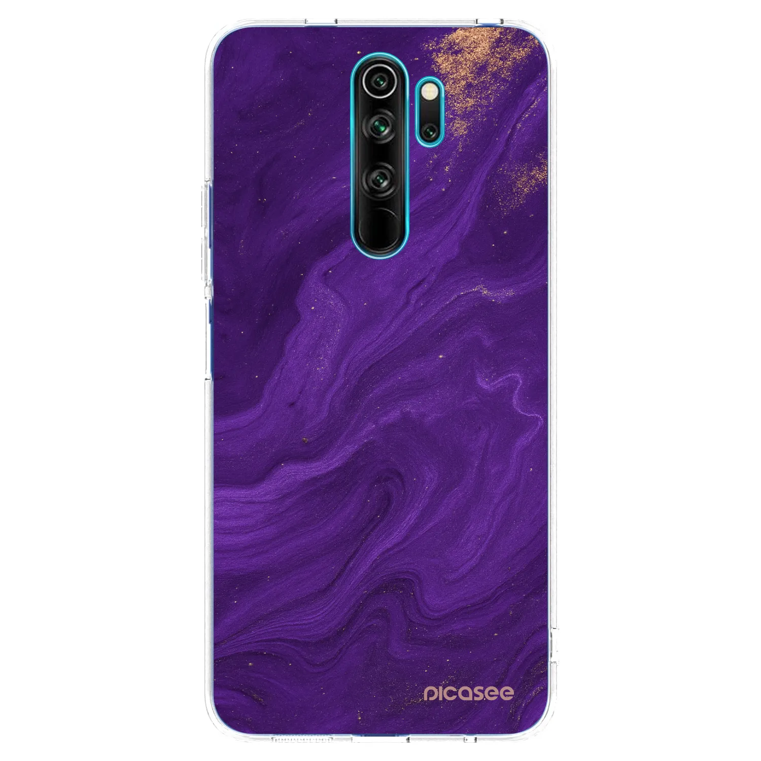 Picasee silikonový průhledný obal pro Xiaomi Redmi Note 8 Pro - Fialová