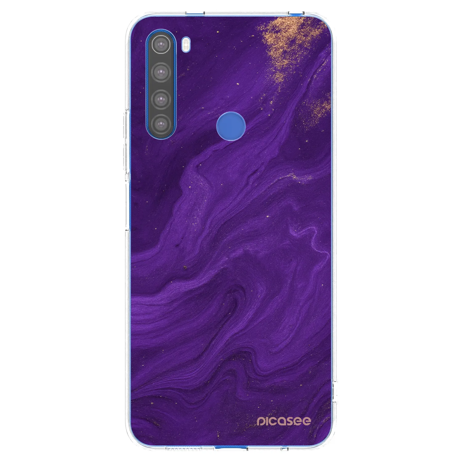 Picasee silikonový průhledný obal pro Xiaomi Redmi Note 8T - Fialová