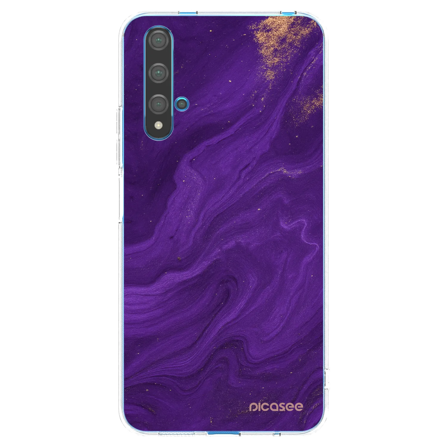 Picasee silikonový průhledný obal pro Huawei Nova 5T - Fialová