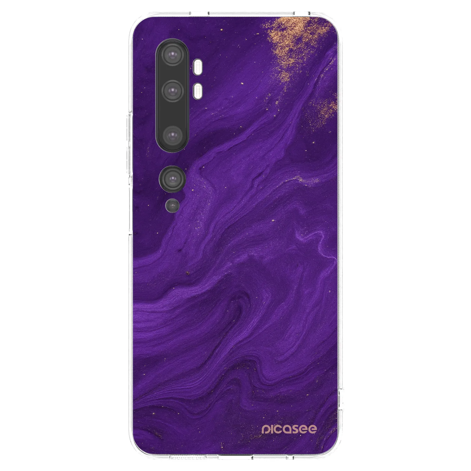 Picasee silikonový průhledný obal pro Xiaomi Mi Note 10 (Pro) - Fialová