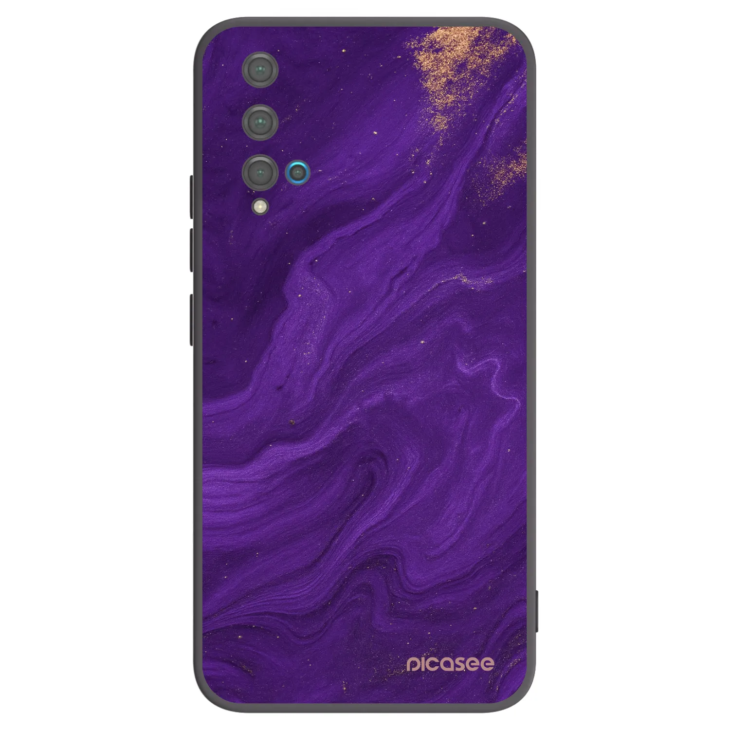 Picasee silikonový černý obal pro Huawei Nova 5T - Fialová