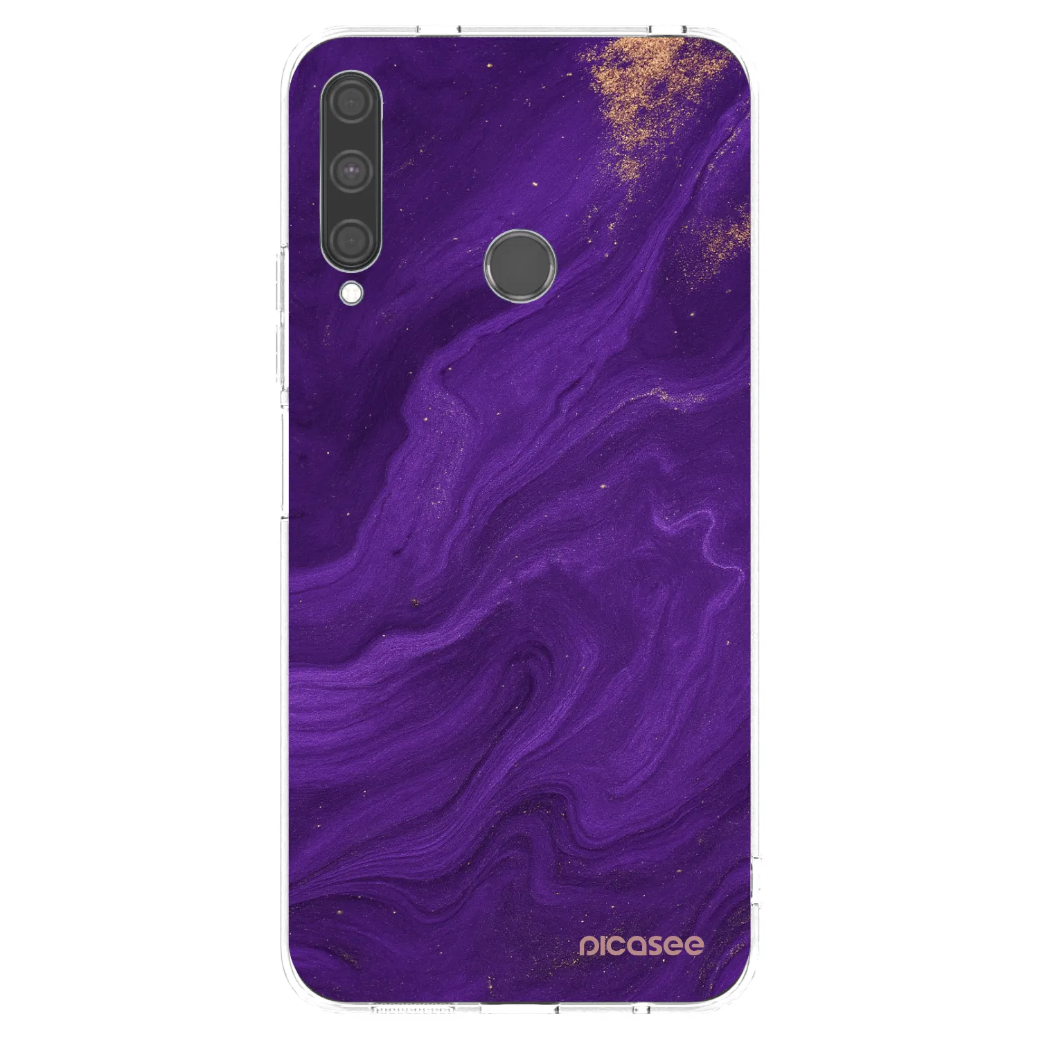 Picasee silikonový průhledný obal pro Huawei P40 Lite E - Fialová