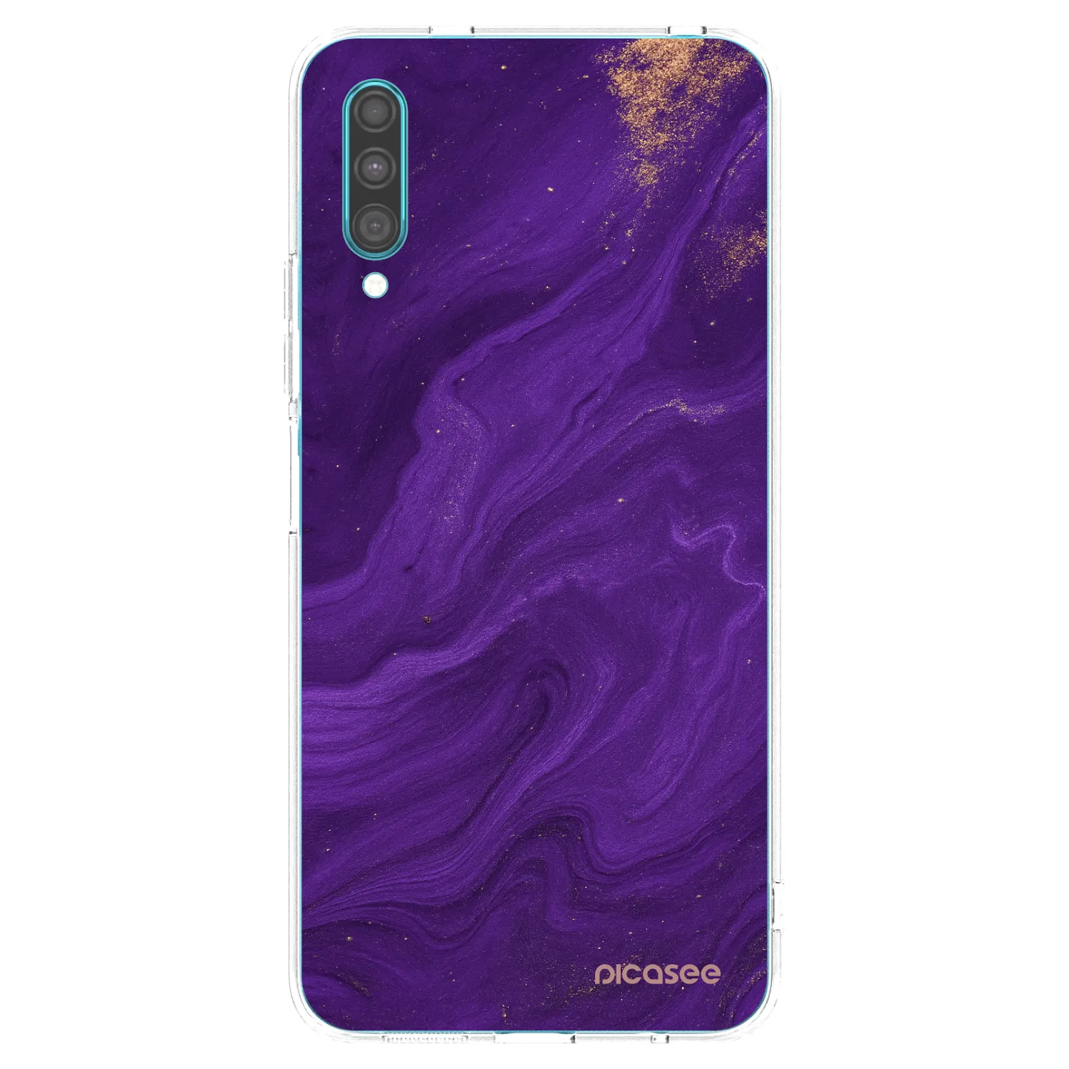 Picasee silikonový průhledný obal pro Samsung Galaxy A30s A307F - Fialová