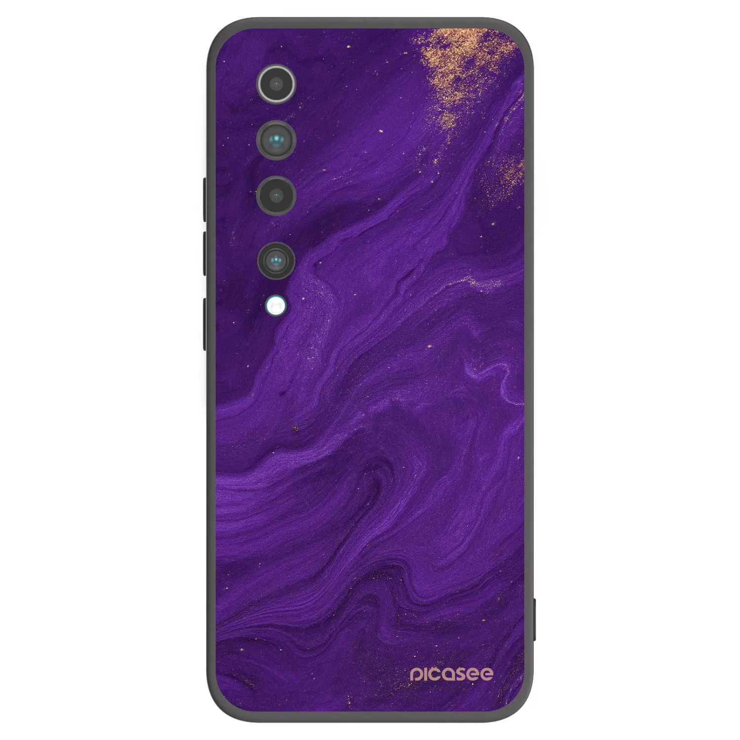 Picasee silikonový černý obal pro Xiaomi Mi 10 - Fialová