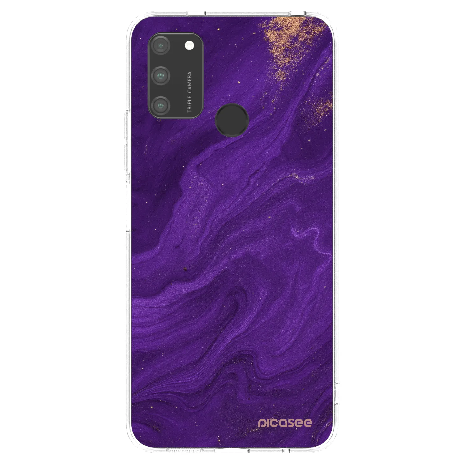 Picasee silikonový průhledný obal pro Honor 9A - Fialová