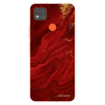 Picasee silikonový průhledný obal pro Xiaomi Redmi 9C - Červená