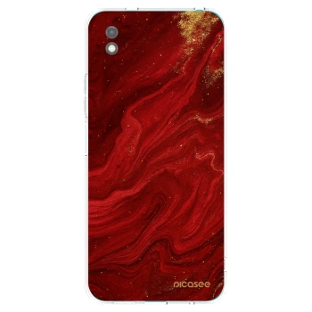 Picasee silikonový černý obal pro Xiaomi Redmi 9A - Červená