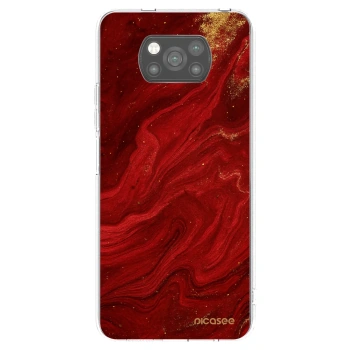 Picasee silikonový černý obal pro Xiaomi Poco X3 - Červená