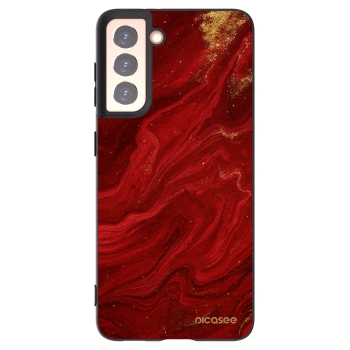 Picasee silikonový černý obal pro Samsung Galaxy S21 5G G991B - Červená