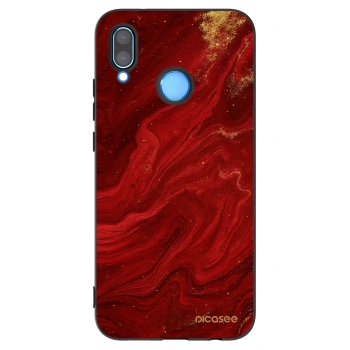 Picasee silikonový černý obal pro Huawei P20 Lite - Červená