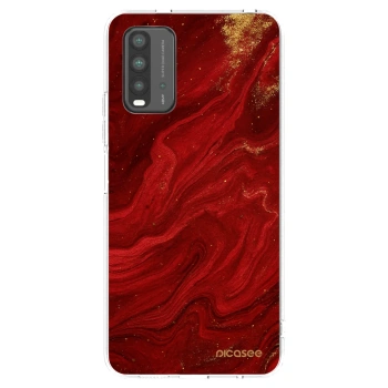 Picasee silikonový černý obal pro Xiaomi Redmi 9T - Červená