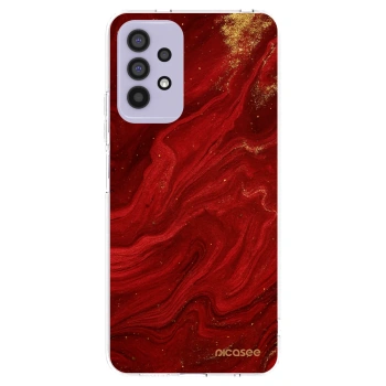 Picasee silikonový průhledný obal pro Samsung Galaxy A32 4G SM-A325F - Červená