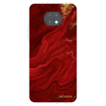 Picasee silikonový průhledný obal pro Xiaomi Redmi Note 9T - Červená