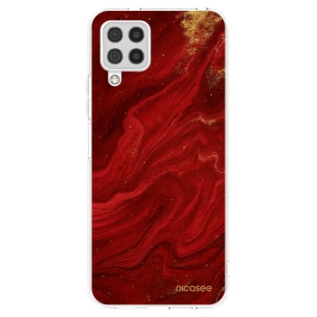 Picasee silikonový průhledný obal pro Samsung Galaxy A22 A225F 4G - Červená