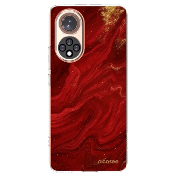 Picasee silikonový průhledný obal pro Honor 50 5G - Červená