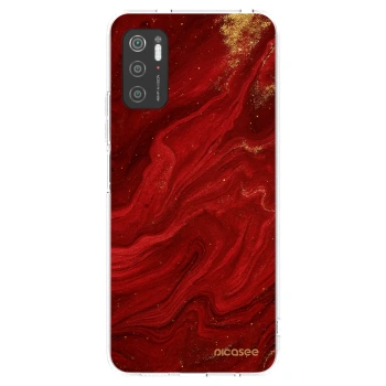 Picasee silikonový průhledný obal pro Xiaomi Poco M3 Pro 5G - Červená
