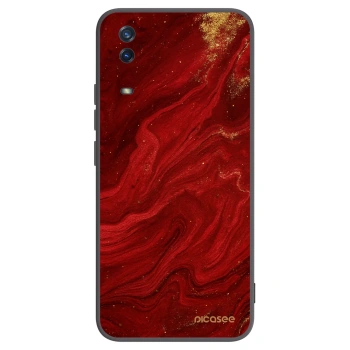 Picasee silikonový černý obal pro Vivo Y11s - Červená