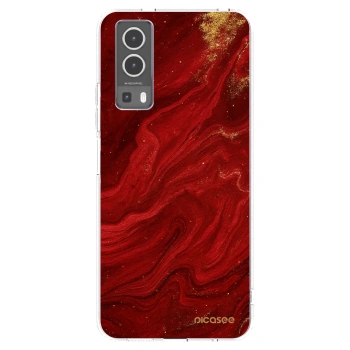 Picasee silikonový průhledný obal pro Vivo Y72 5G - Červená