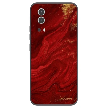 Picasee silikonový černý obal pro Vivo Y72 5G - Červená