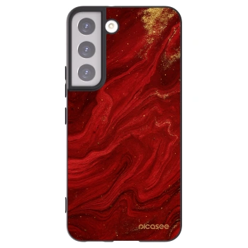 Picasee silikonový černý obal pro Samsung Galaxy S22 5G - Červená