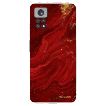 Picasee silikonový průhledný obal pro Xiaomi Redmi Note 11 - Červená