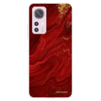 Picasee silikonový průhledný obal pro Xiaomi 12 - Červená