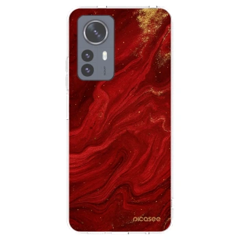 Picasee silikonový průhledný obal pro Xiaomi 12 Pro - Červená