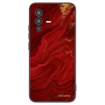 Picasee silikonový černý obal pro Vivo V23 5G - Červená