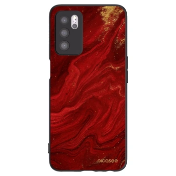 Picasee silikonový černý obal pro OPPO A16s - Červená