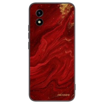 Picasee silikonový černý obal pro Vivo Y01 - Červená