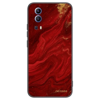 Picasee silikonový černý obal pro Vivo Y52 5G - Červená