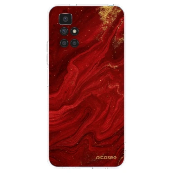 Picasee silikonový průhledný obal pro Xiaomi Redmi 10 (2022) - Červená