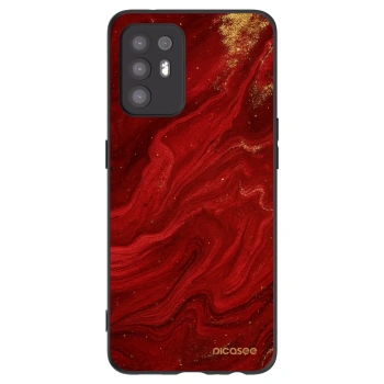 Picasee silikonový černý obal pro OPPO A94 5G - Červená