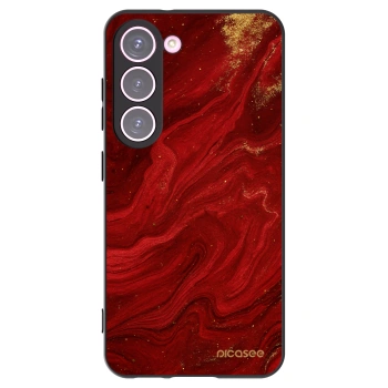 Picasee silikonový černý obal pro Samsung Galaxy S23 5G - Červená