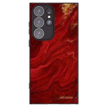 Picasee silikonový černý obal pro Samsung Galaxy S23 Ultra 5G - Červená