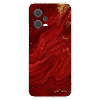 Picasee silikonový průhledný obal pro Xiaomi Poco X5 - Červená