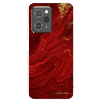 Picasee silikonový průhledný obal pro Xiaomi Poco X5 Pro - Červená