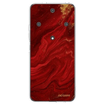 Picasee silikonový průhledný obal pro Honor Magic5 Lite 5G - Červená