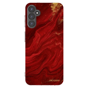 Picasee silikonový průhledný obal pro Samsung Galaxy A14 4G A145R - Červená