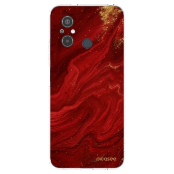 Picasee silikonový průhledný obal pro Xiaomi Redmi 12C - Červená