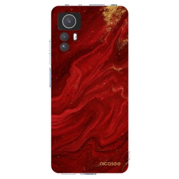 Picasee silikonový průhledný obal pro Xiaomi Redmi Note 12S - Červená